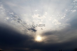 天空,云,日落