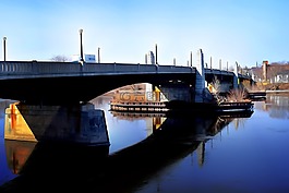 橋,河,水