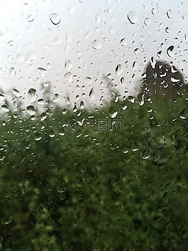 雨滴,玻璃,玻璃