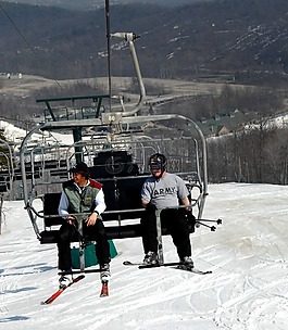 滑雪,電梯,山