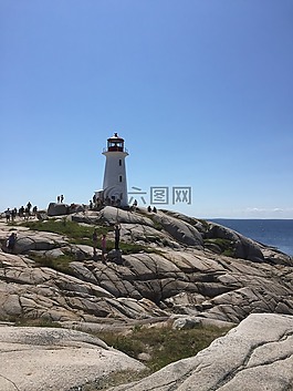 灯塔,岩,海岸