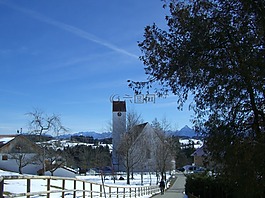 教會,冬天,雪