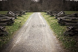 sully種植園,路,籬笆