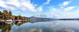 旅馆湖,湖,秋