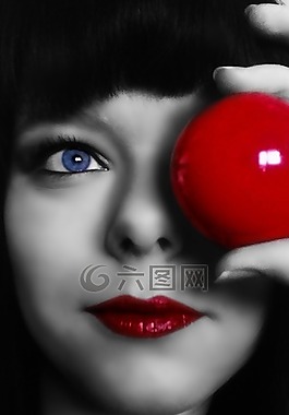 女子,球,臺球
