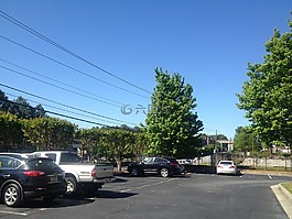 春,停車場,天空