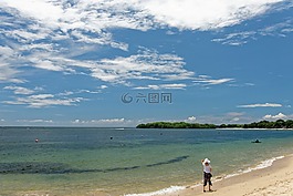 藍天,白云,大海