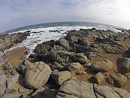 海灘,石頭,天空