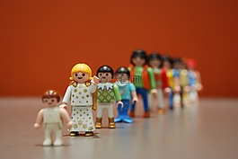 行,playmobil,在前面