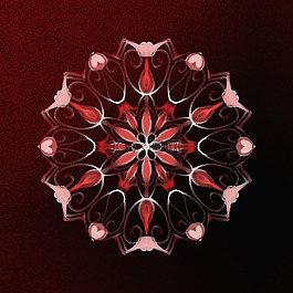 曼陀羅,紅色,光明