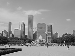 噴泉,城市,公園