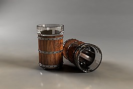 玻璃3d,中世紀,玻璃