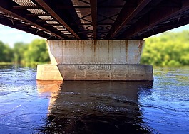 河,橋,水