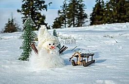 雪人,雪,冬天