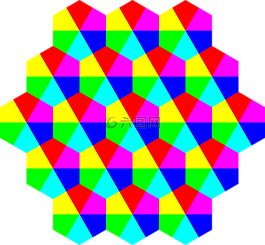 顏色,六邊形,對稱性