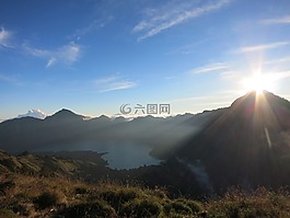 山,瑞嘉尼,segara酒店安卡湖