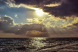 太陽(yáng),日落,海
