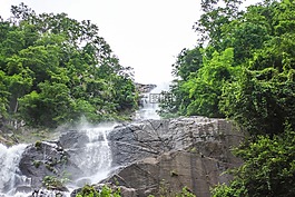 瀑布,水,山