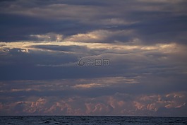 海,云,海浪