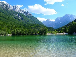 斯洛文尼亚,山,湖