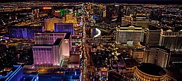 拉斯維加斯,空中的視圖,夜
