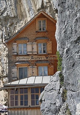 äscher 悬崖上的餐厅,餐厅,ebenalp