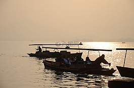 夕阳,西湖,风景