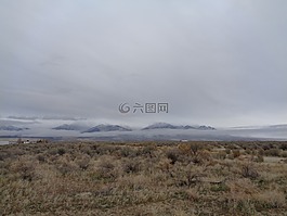 山,沙漠,景觀