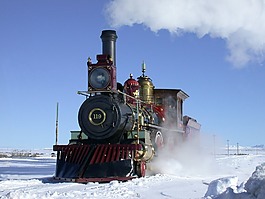 蒸汽機車,雪,冬天