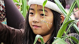 狂歡節(jié),女孩,亞洲