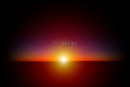 日落,太陽,橙