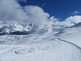 contamines-montjoie,山,雪