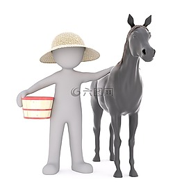 白人男性,3d模型,孤立