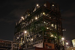夜景,工廠(chǎng),鐵