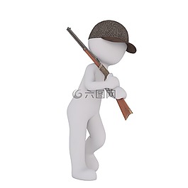 白人男性,3d模型,孤立