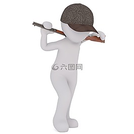 白人男性,3d模型,孤立
