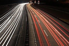 公路,長時(shí)間曝光,汽車