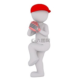 白人男性,3d模型,孤立