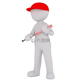 白人男性,3d模型,孤立