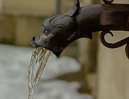 噴泉,水,水射流
