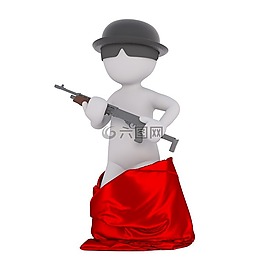 白人男性,3d模型,孤立