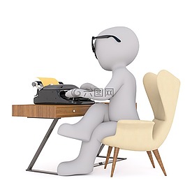 白人男性,3d模型,孤立