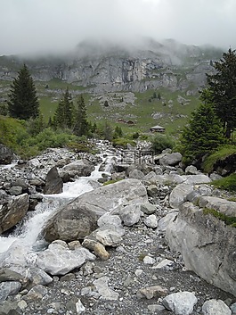 山中的小溪,山,石头