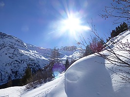 雪,太陽(yáng),背光
