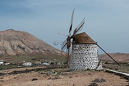 風車,富埃特文圖拉,山
