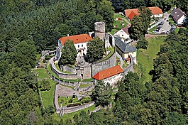 城堡,svojanov,鳥瞰圖