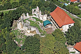 城堡,路泽kosumberk,鸟瞰图