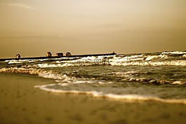 水域,日落,海灘
