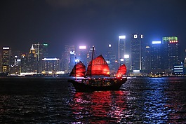 掛港,船,夜