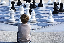 男孩,棋,景觀